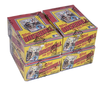 1983 Topps Baseball Unopened Wax Boxes Quartet (4) – 144 Packs, In Total - Possible Gwynn, Boggs & Sandberg Rookie Cards – All BBCE Certified